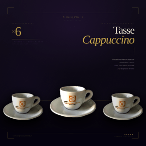 Espresso D’Italia – Kit de 6 tasses à cappuccino et sous-tasses