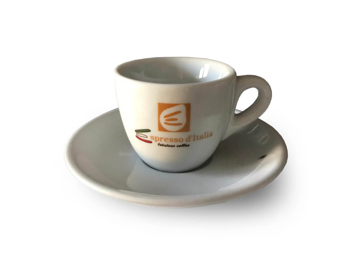 Kit Tasses et sous tasse cappuccino Espresso D'Italia - Espresso d'Italia