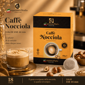 Caffè Nocciola – Dosettes ESE 44mm – Café noisette italien gourmand