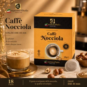Caffè Nocciola – Dosettes ESE 44mm – Café noisette italien gourmand